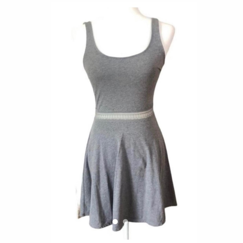 Abercrombie & Fitch Grey Lace Detail Skater Dress